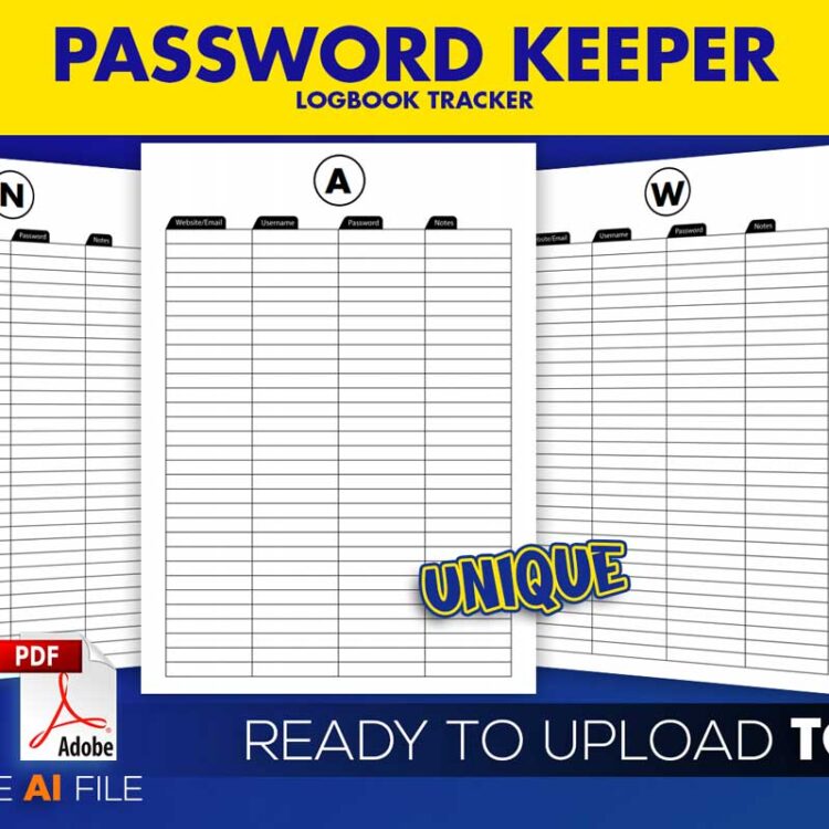 KDP Interiors: Password Tracker Logbook