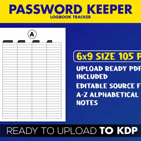 KDP Interiors: Password Tracker Logbook