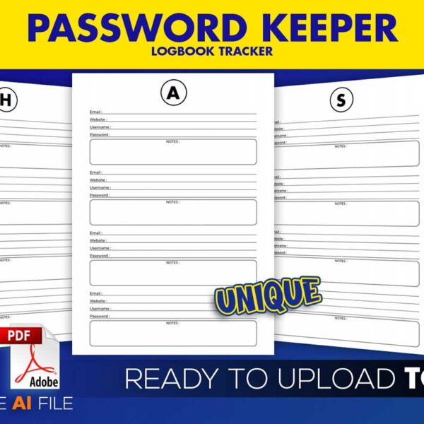 KDP Interiors: Password Tracker Logbook