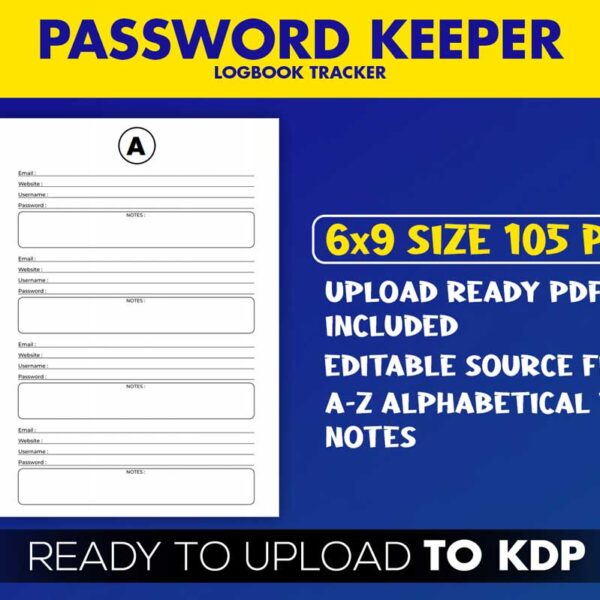 KDP Interiors: Password Tracker Logbook