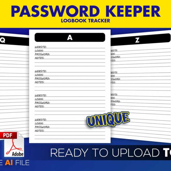 KDP Interiors: Password Tracker Logbook