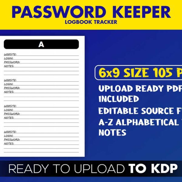 KDP Interiors: Password Tracker Logbook