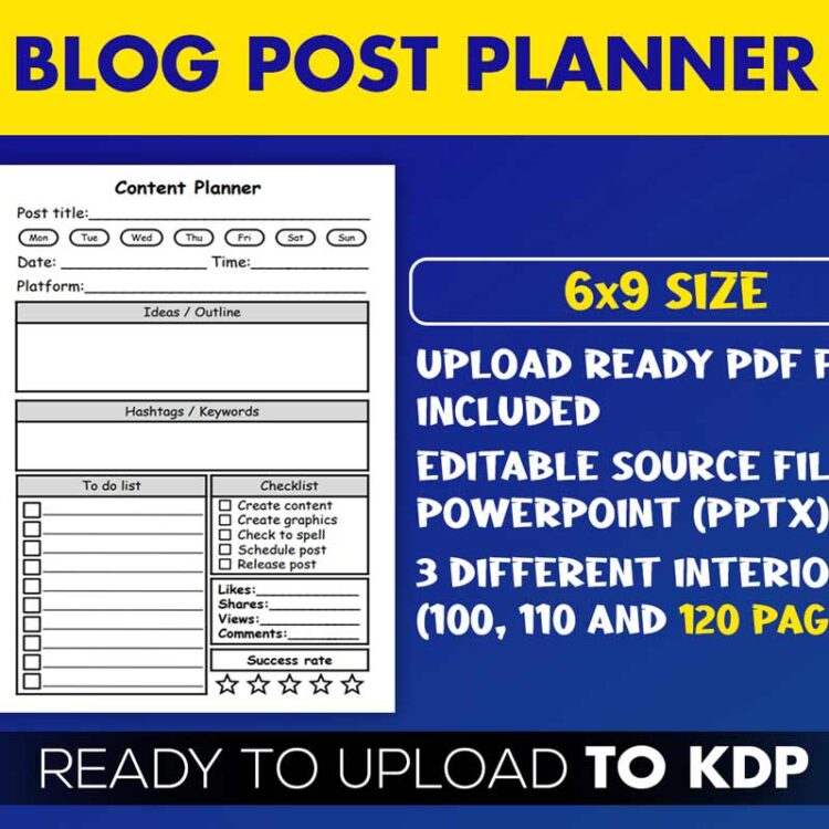 KDP Interiors: Blog Post Planner Content Creator