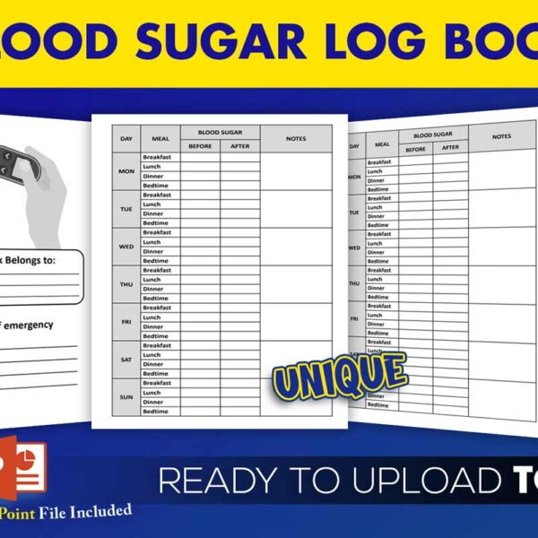 KDP Interiors: Blood Sugar Logbook Diabetes Tracker