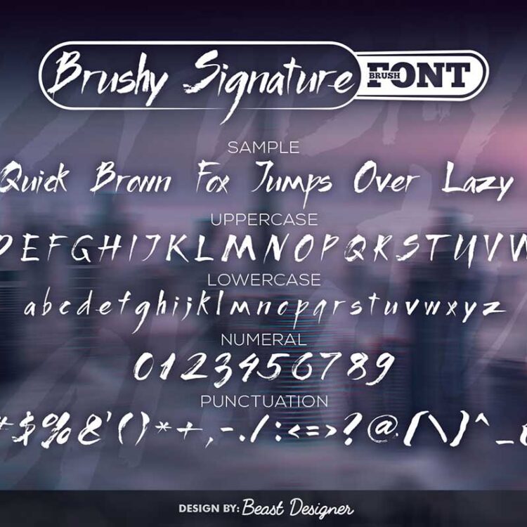 Brushy Signature Font