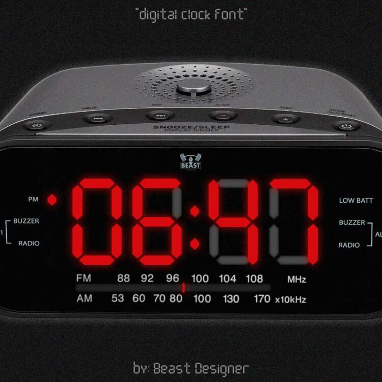 Digital Clock Font