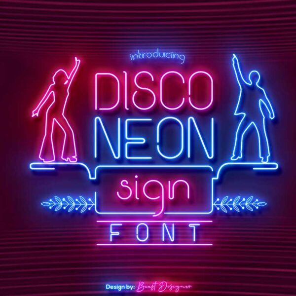 Disco Neon Sign Font