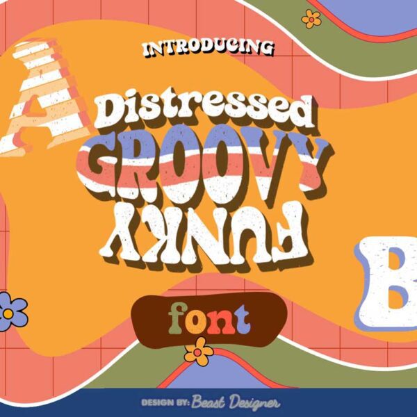 Distressed Groovy Funky Font