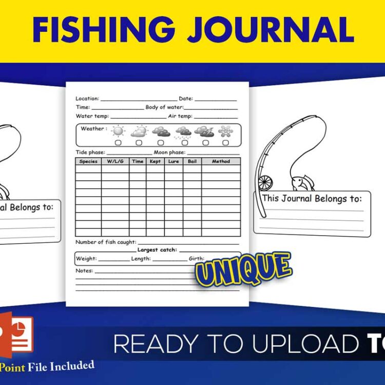 KDP Interiors: Fishing Journal Fish Record Book