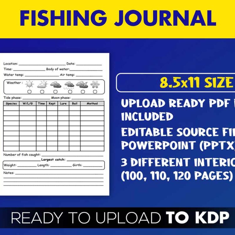 KDP Interiors: Fishing Journal Fish Record Book