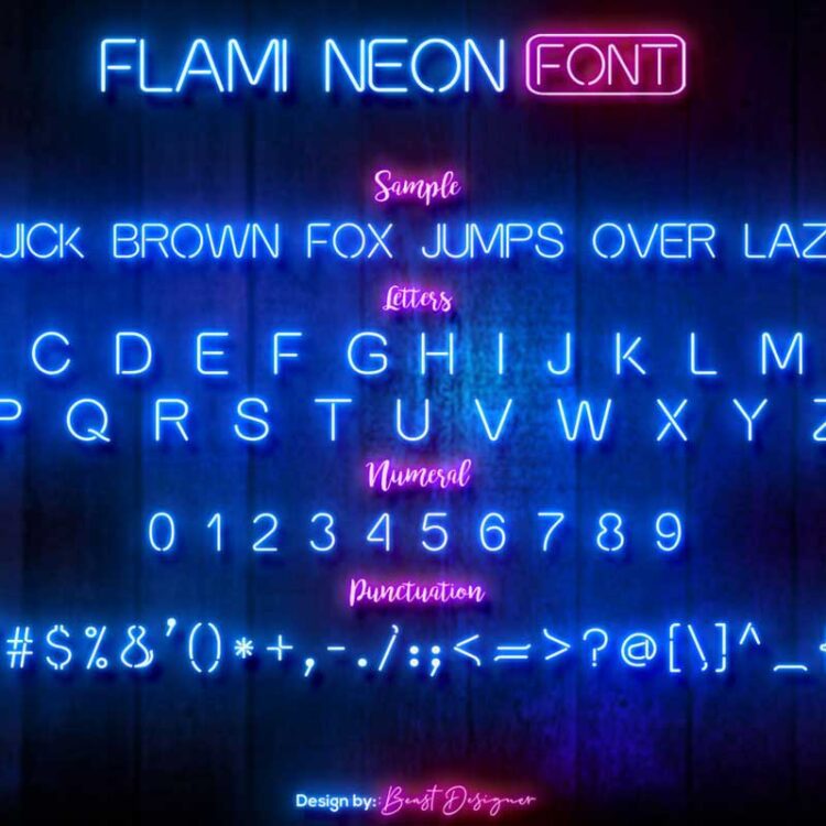 Flami Neon Font