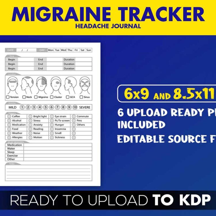 KDP Interiors: Headache Logbook Migraine Tracker