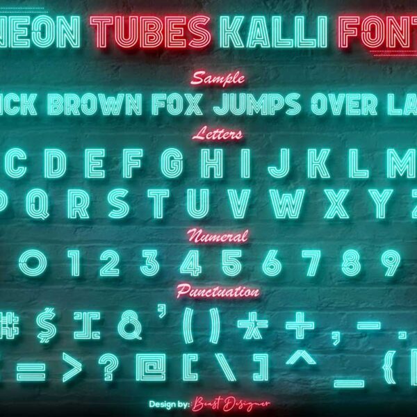 Neon Tubes Kalli Font