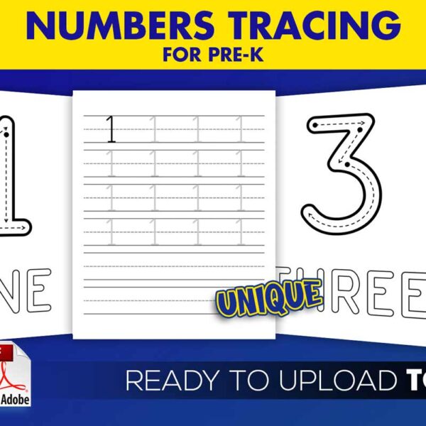 KDP Interiors: Big Numbers Practice Tracing for Pre-k