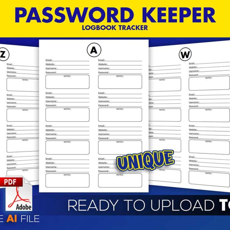 KDP Interiors: Password Tracker Logbook