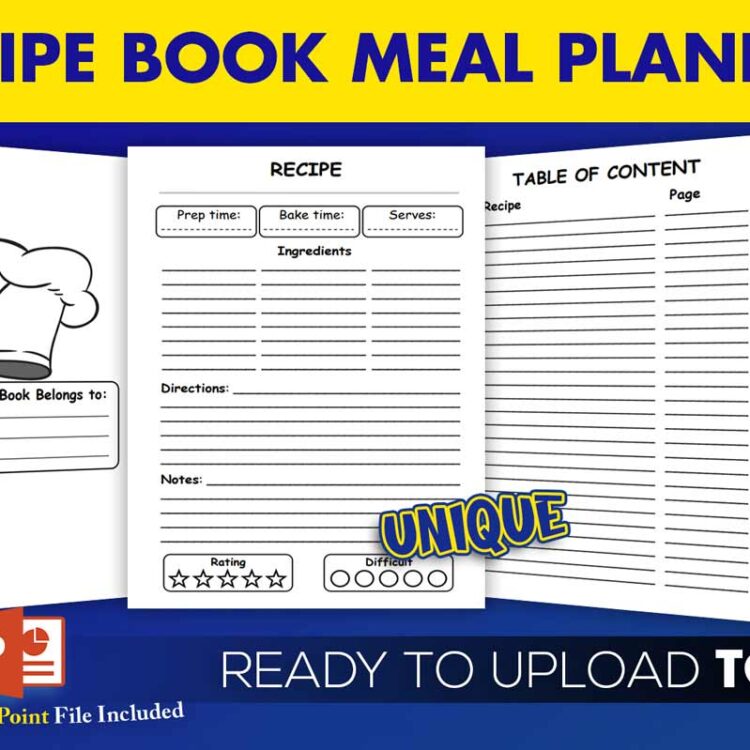 KDP Interiors: Recipe Book Meal Planner