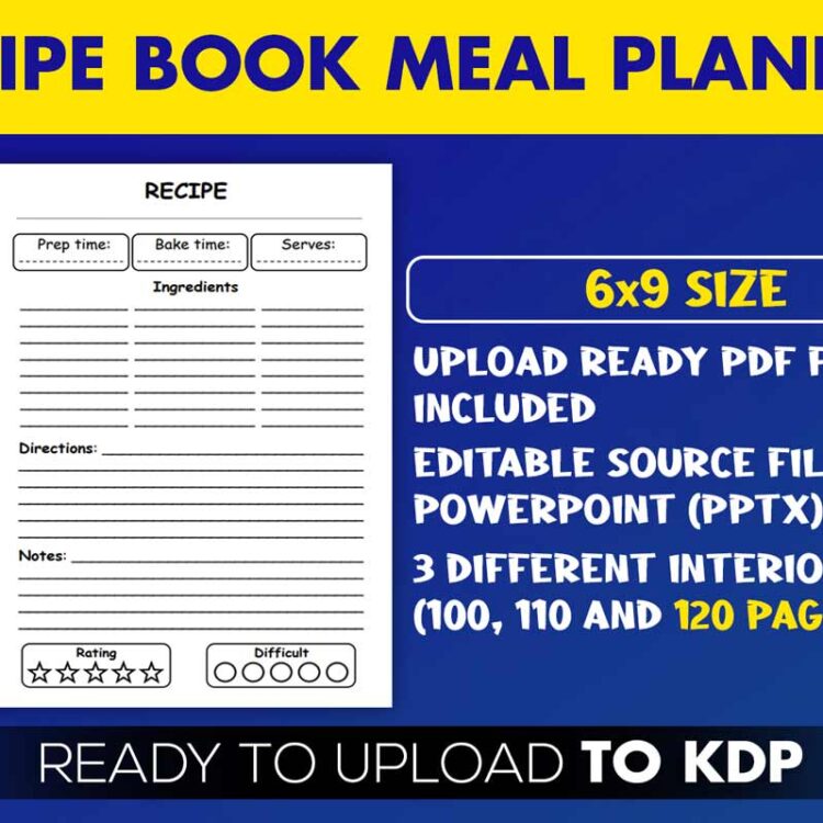 KDP Interiors: Recipe Book Meal Planner