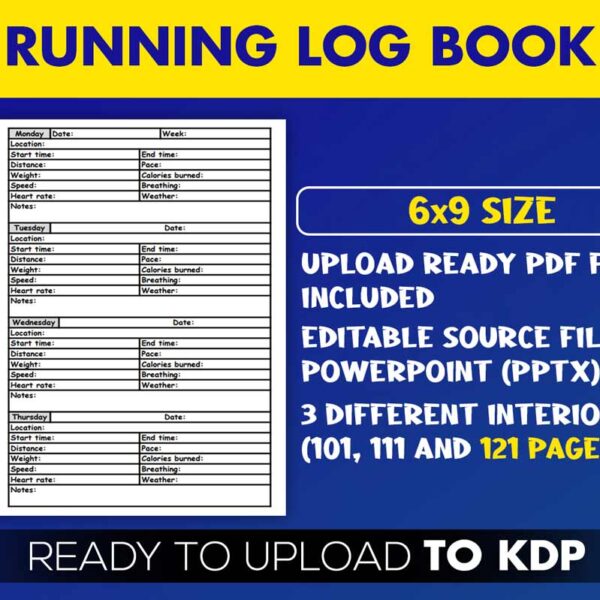 KDP Interiors: Running Log Book Jogging Tracker