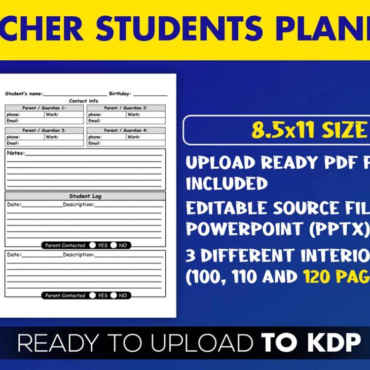 KDP Interiors: Teacher Students Planner