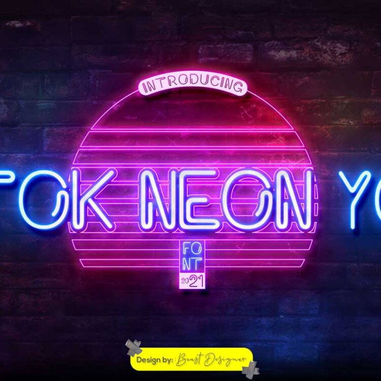 Tok Neon Yo Font