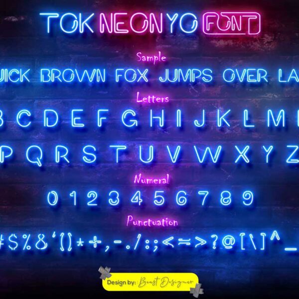 Tok Neon Yo Font