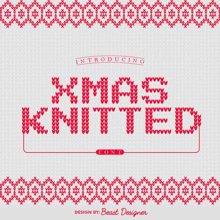 Xmas Knitted Font