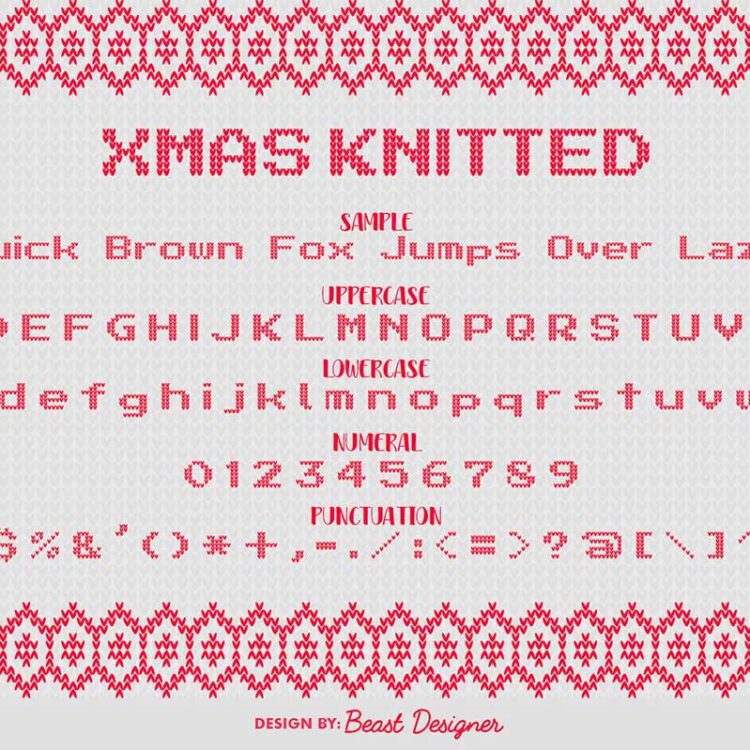 Xmas Knitted Font