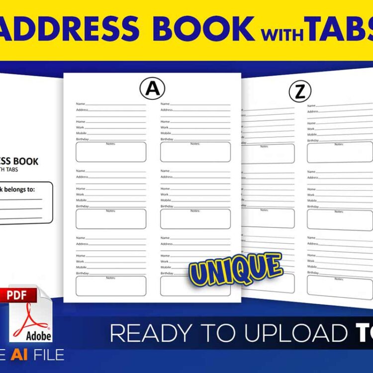 KDP Interiors: Address Book with Tabs