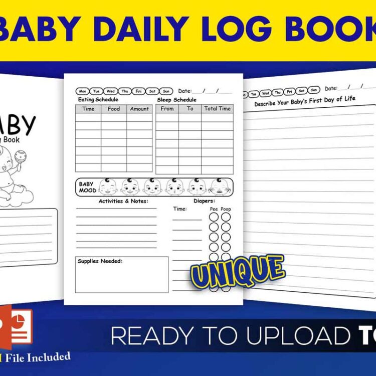 KDP Interiors: Daily Baby Log Book