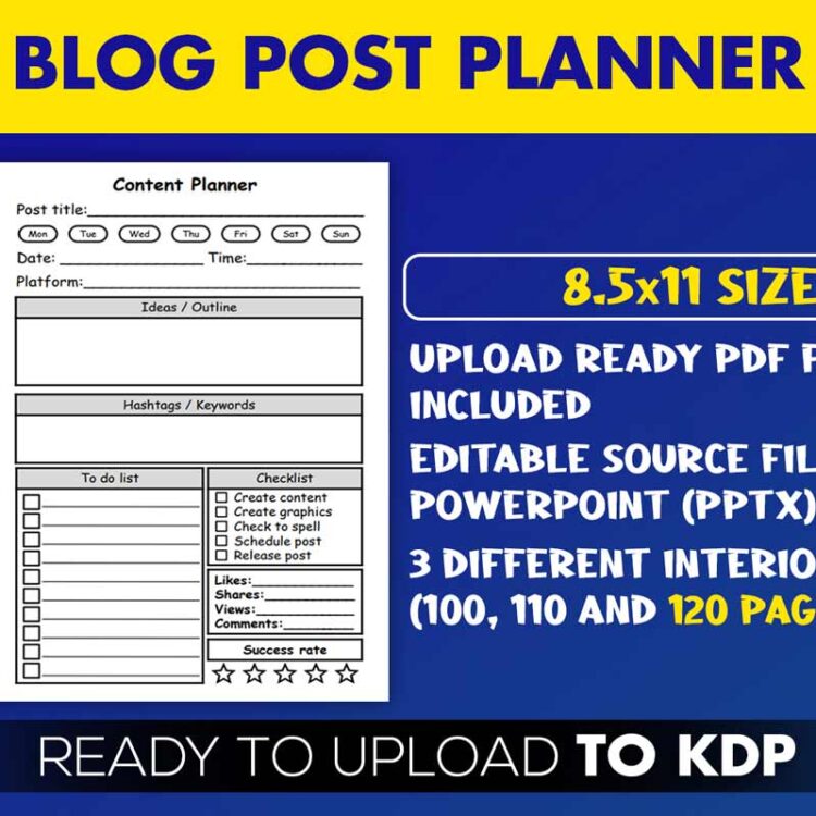 KDP Interiors: Blog Post Planner Content Creator
