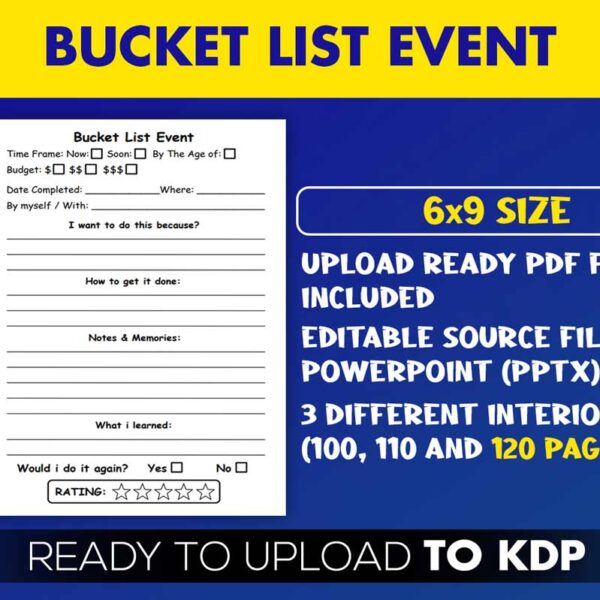 KDP Interiors: Bucket List Event Journal