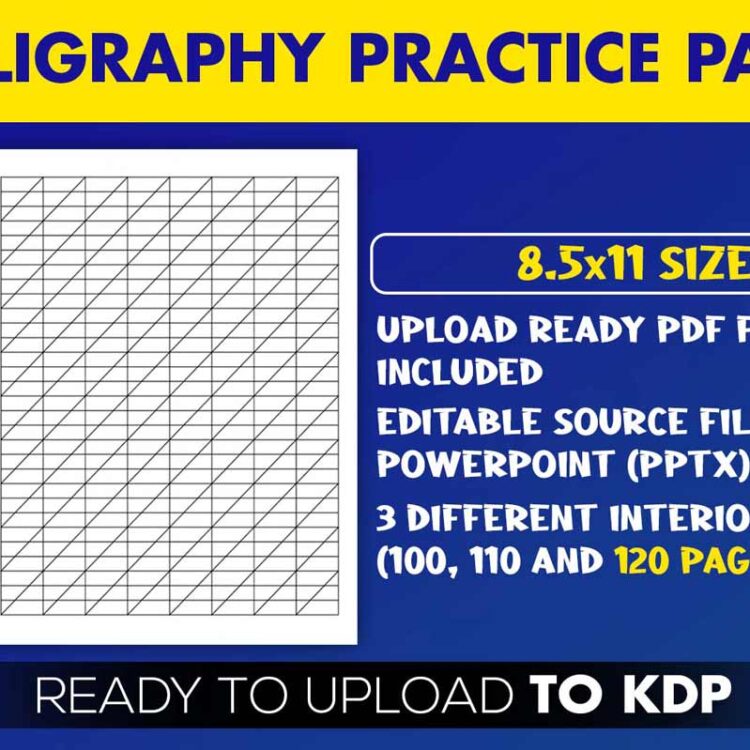 KDP Interiors: Calligraphy Practice Paper