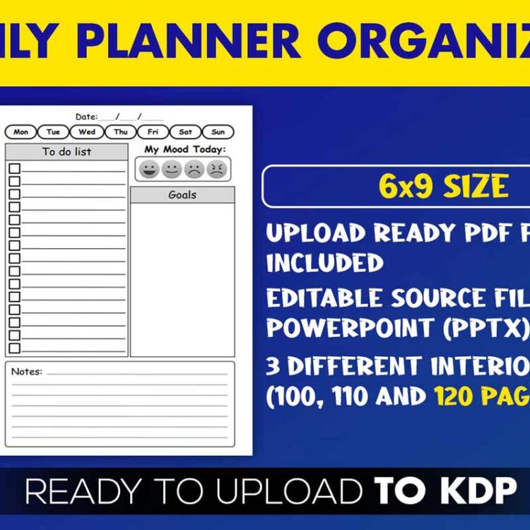 KDP Interiors: Daily Planner Organizer
