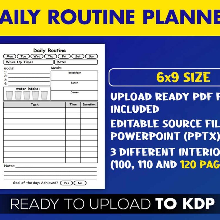 KDP Interiors: Daily Routine Planner