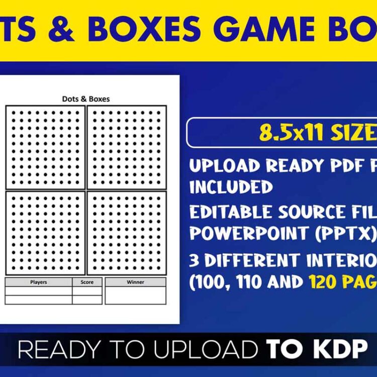 KDP Interiors: Dots and Boxes Game Book