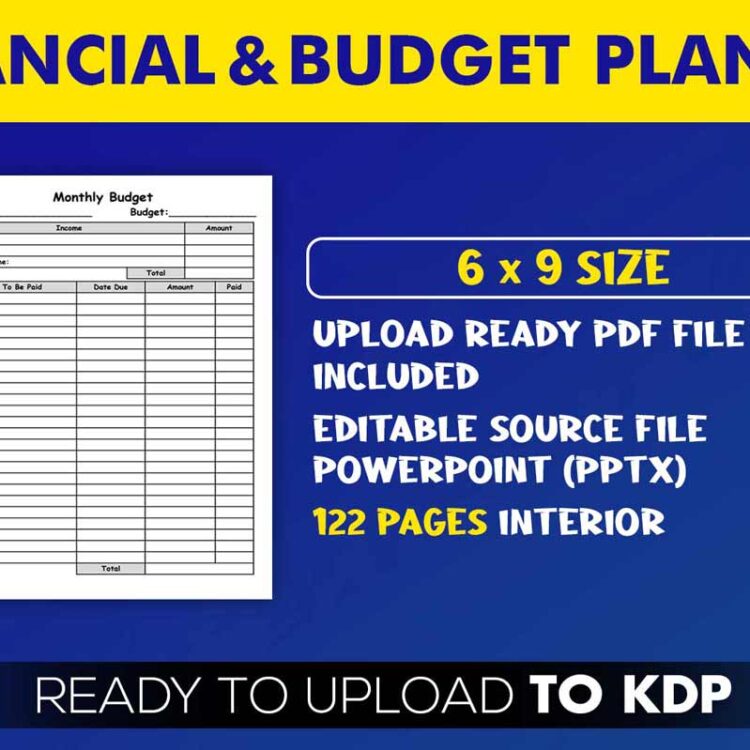 KDP Interiors: Financial Monthly Budget Planner