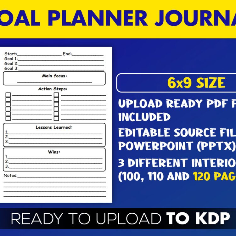 KDP Interiors: Goal Planner Goal Journal