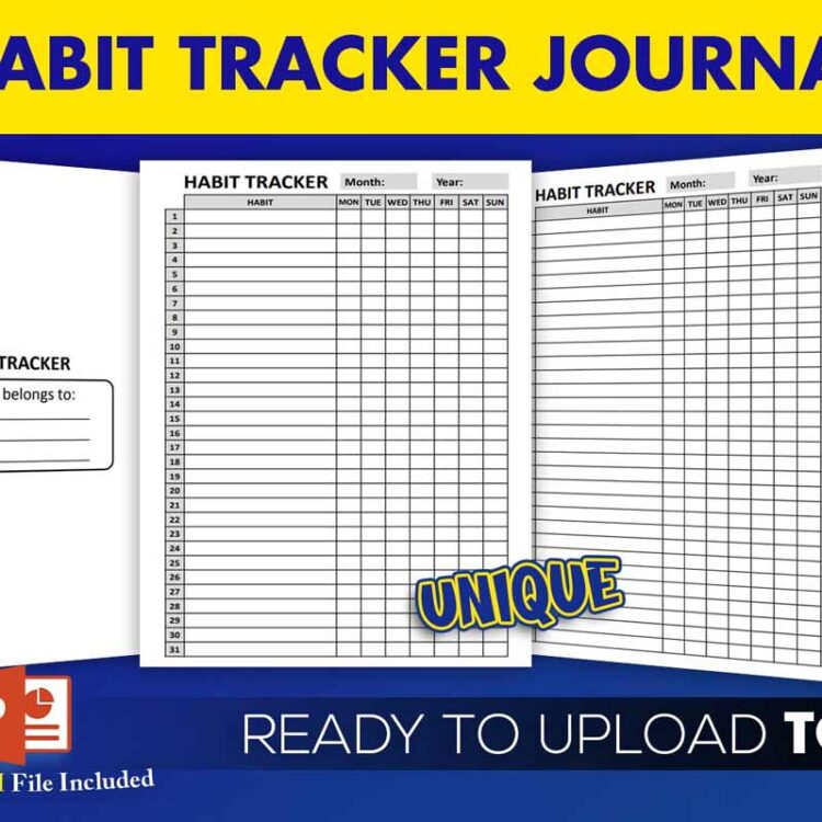 KDP Interiors: Habit Tracker Journal