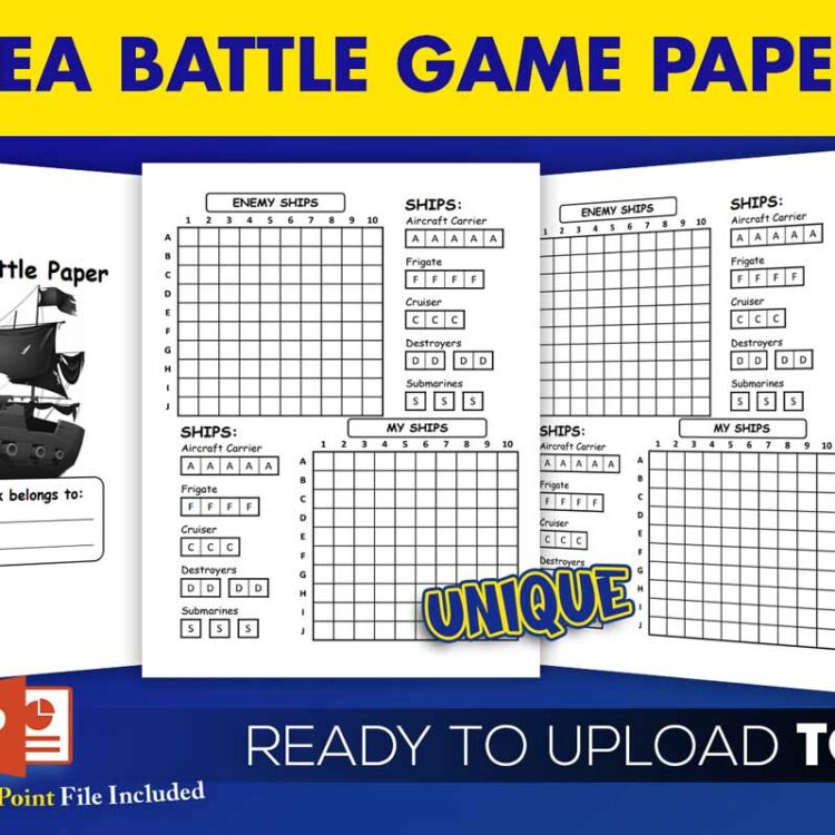 KDP Interiors: Sea Battle Paper Game