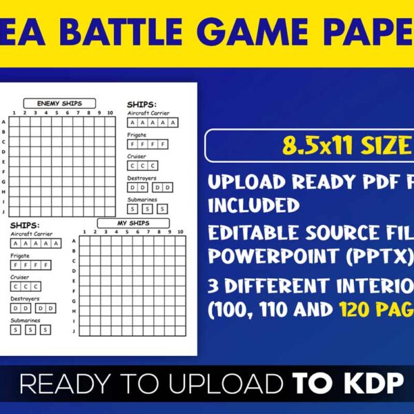 KDP Interiors: Sea Battle Paper Game