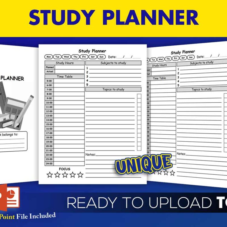 KDP Interiors: Study Planner for Student