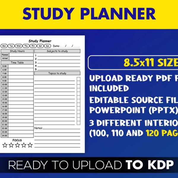 KDP Interiors: Study Planner for Student