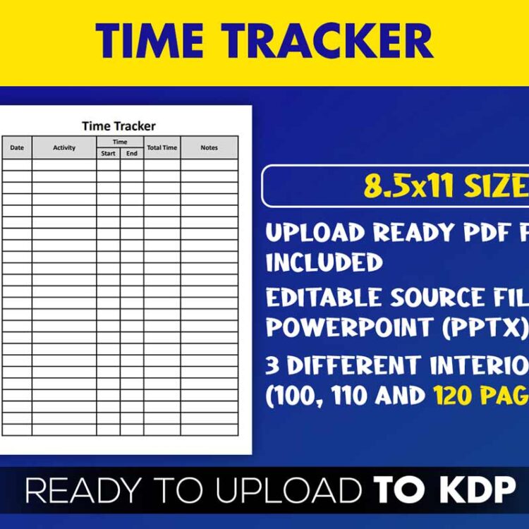 KDP Interiors: Time Tracker Logbook