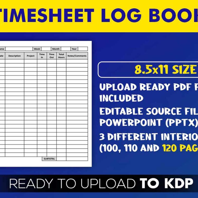 KDP Interiors: Timesheet Log Book