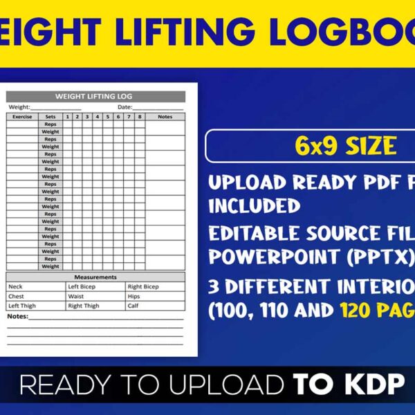 KDP Interiors: Weight Lifting Logbook