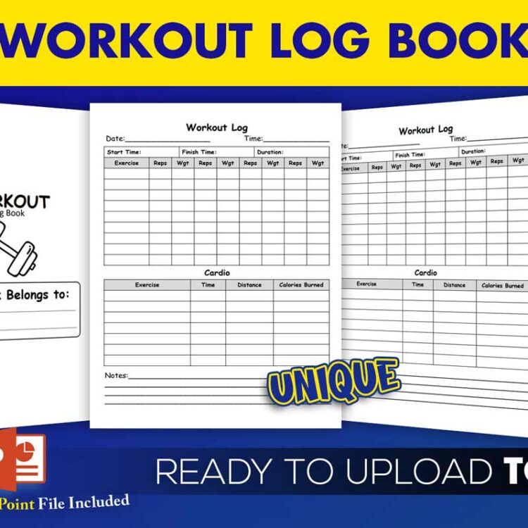 KDP Interiors: Workout Log Book Fitness Tracker