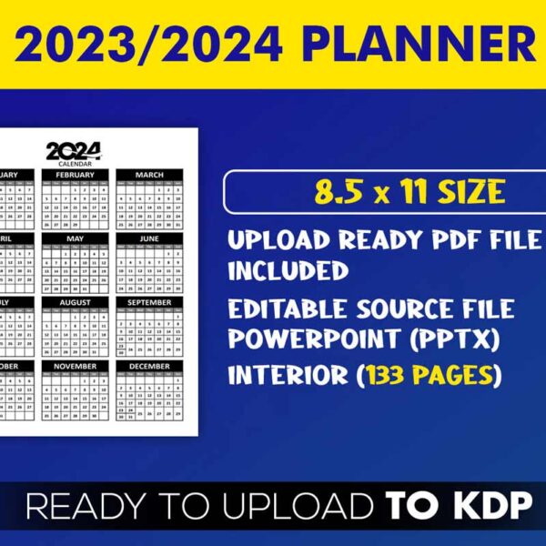 KDP Interiors: 2023-2024 Two Years Planner