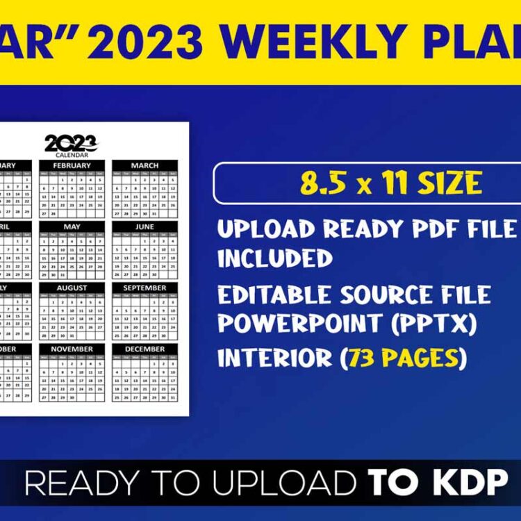 KDP Interiors: 2023 Weekly One Year Planner