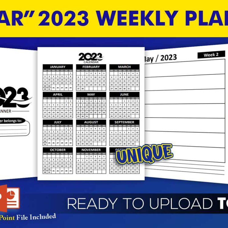 KDP Interiors: 2023 Weekly One Year Planner