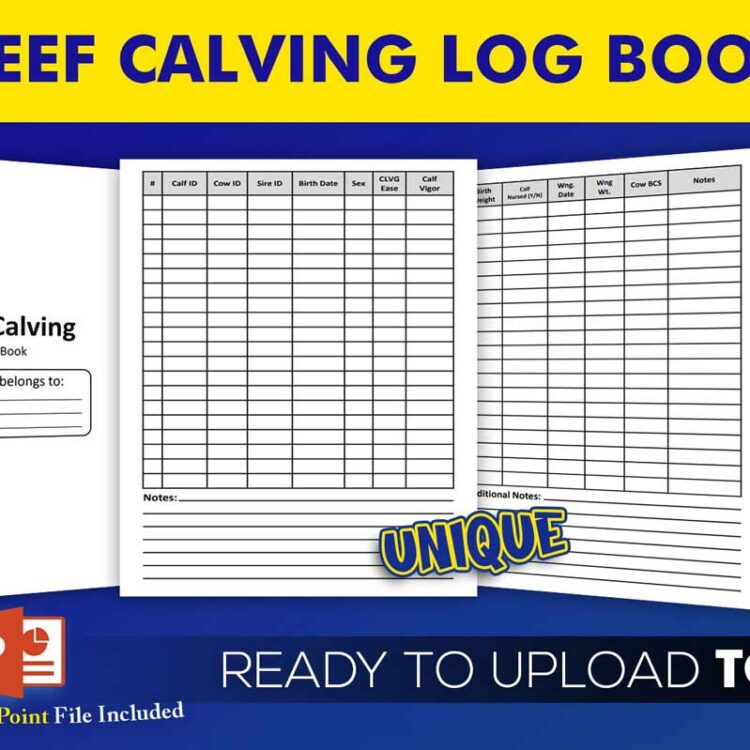 KDP Interiors: Beef Calving Log Book